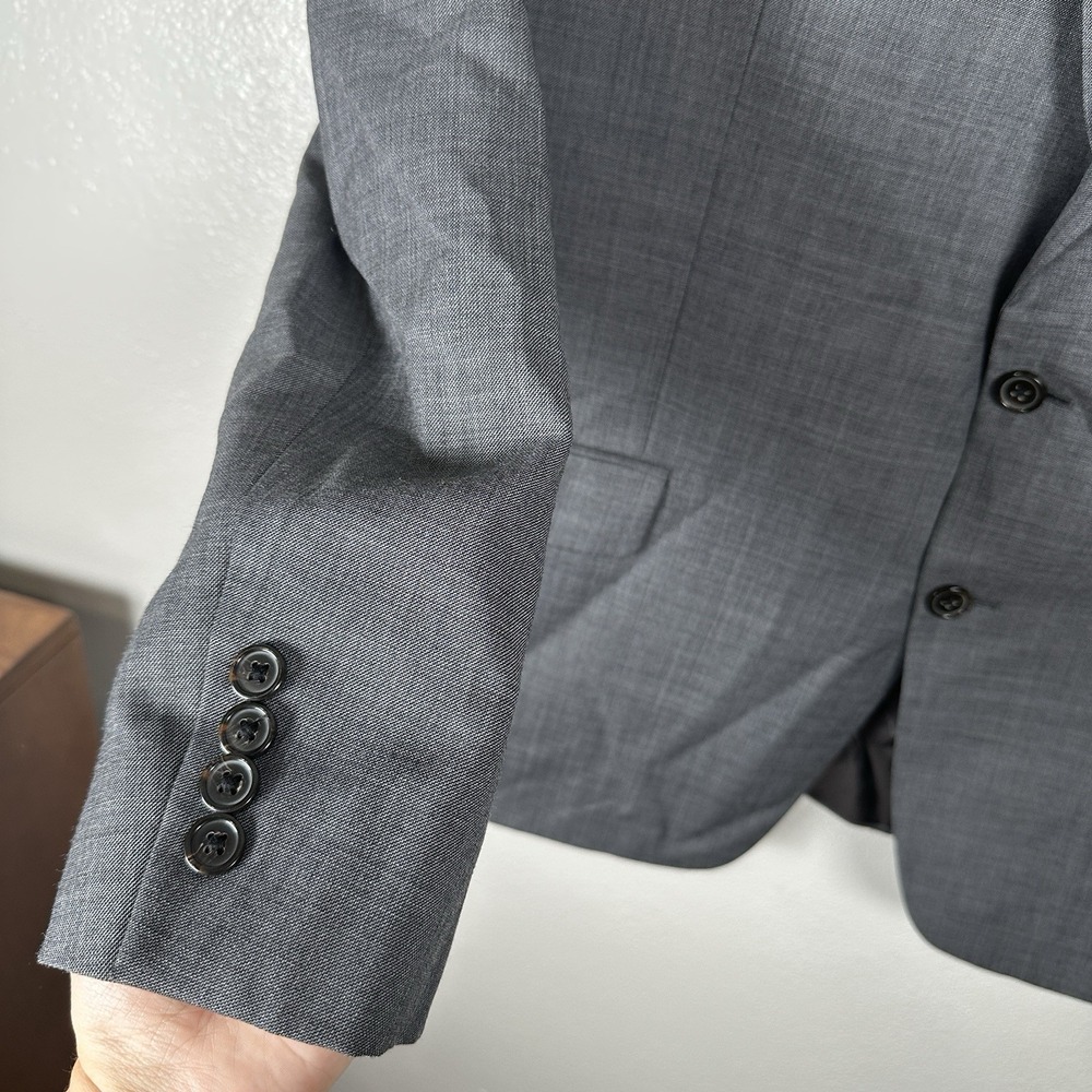 Lauren Ralph Lauren Mens Sz 46Long Blazer Sport Coat Charcoal Gray 2 Button Wool - Picture 4 of 10
